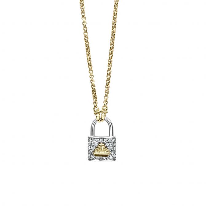 Diamond Lock Necklace (18 in)