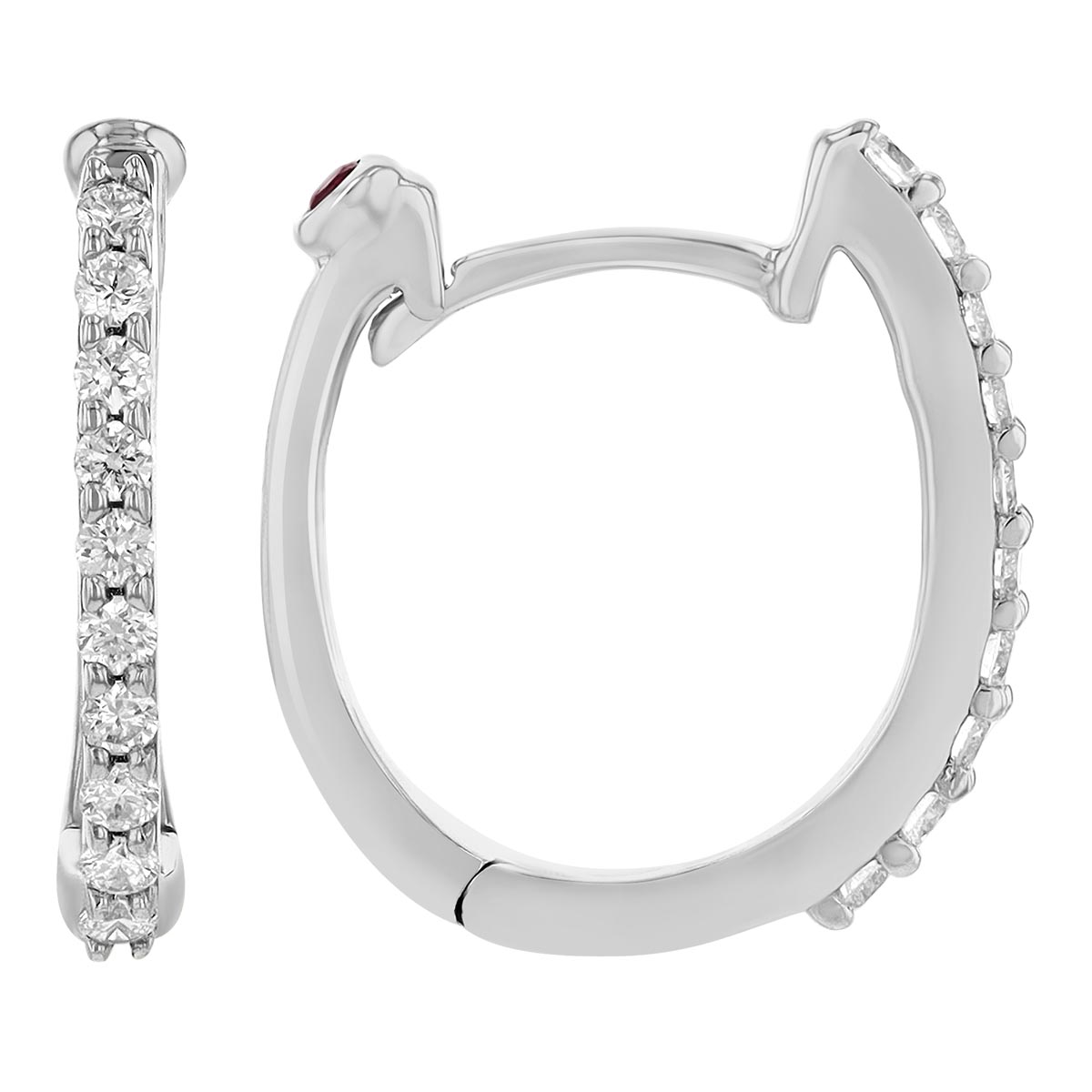 Roberto Coin Diamond Baby Hoop Earrings in 18K Gold