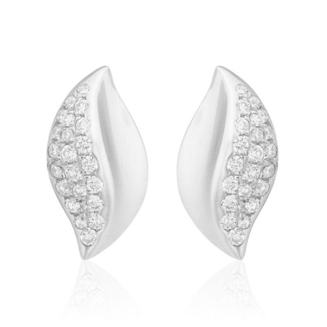 Solstice Diamond & White Gold Stud Earrings