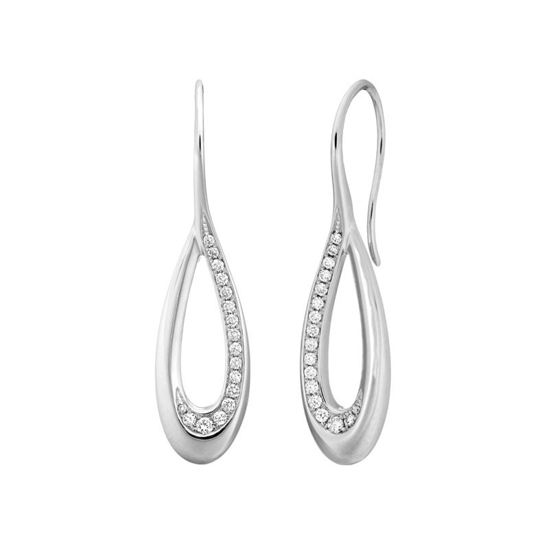 Cypress Diamond & White Gold Drop Earrings