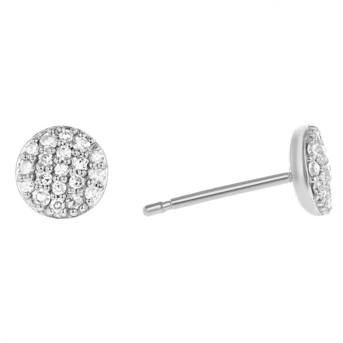 Phillips House 14K White Gold Diamond Infinity Affair Micro Stud Earrings