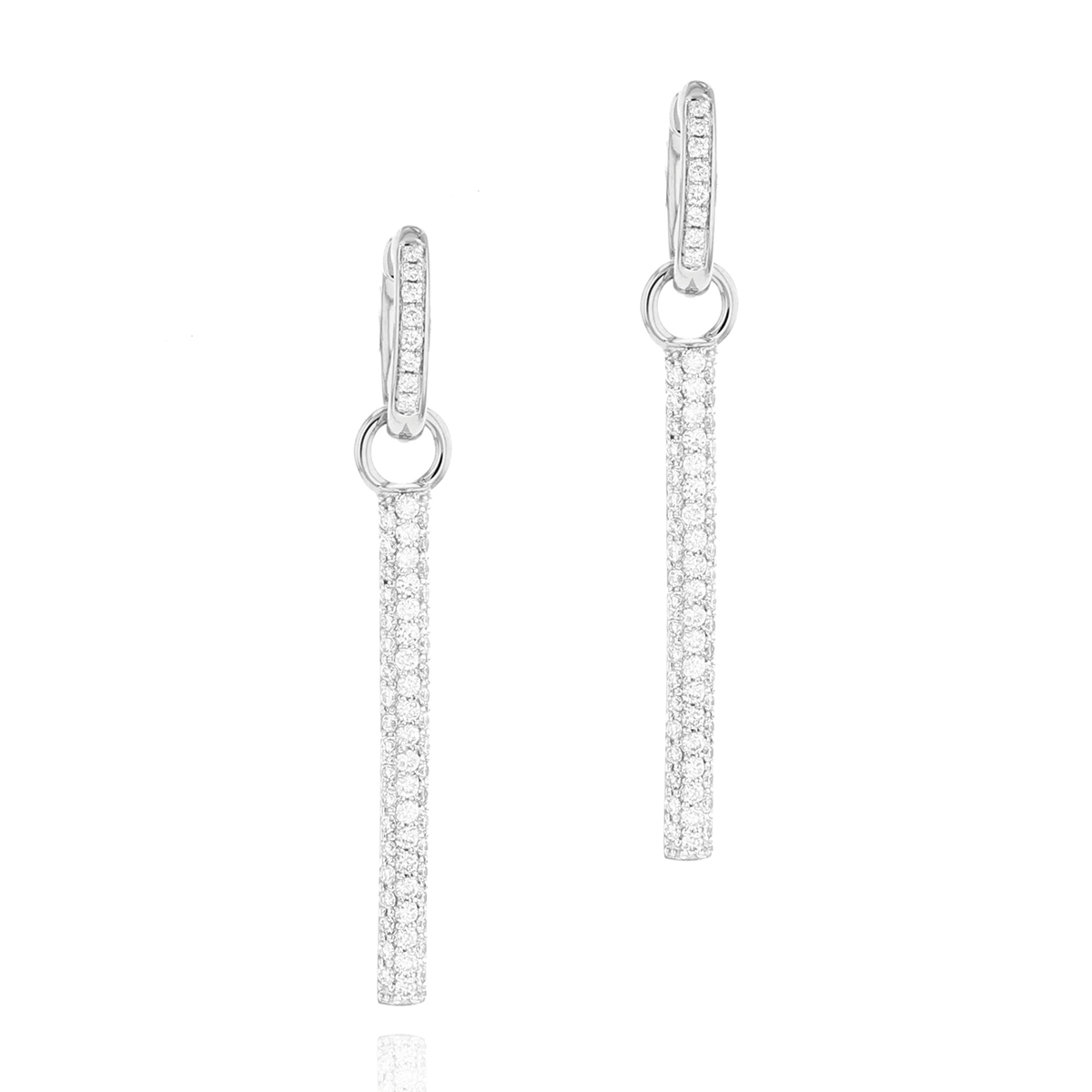 Phillips House Affair Long Diamond Toggle Earrings in White Gold ...