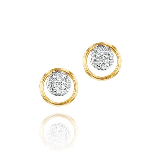 Phillips House 14K Yellow Gold Diamond Infinity Loop Stud Earrings