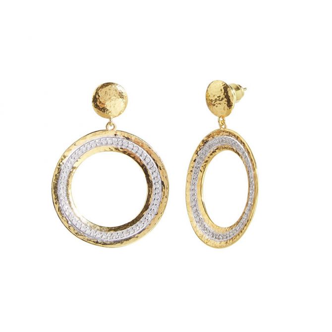 Gurhan Hourglass Diamond Hoop Earring