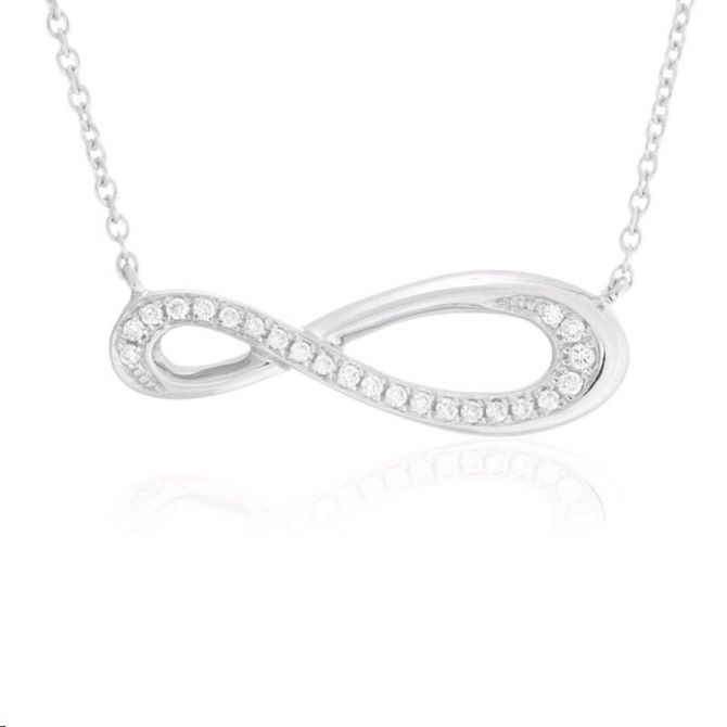 Cypress Horizontal Diamond Necklace, 18"