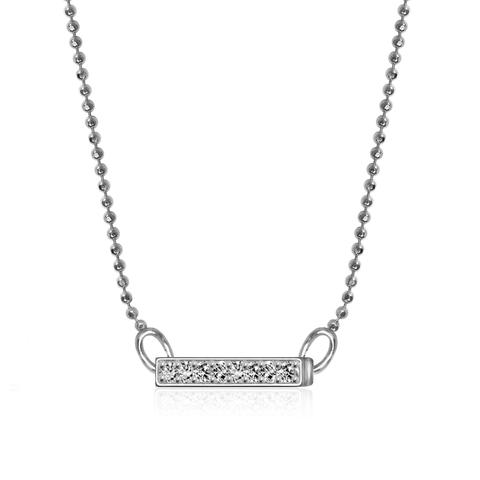 Alex Woo Elements Diamond Bar Necklace, 16.5"