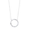 Frederic Sage Baguette & Round Diamond Open Circle Necklace in White Gold