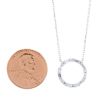 Frederic Sage Baguette & Round Diamond Open Circle Necklace in White Gold