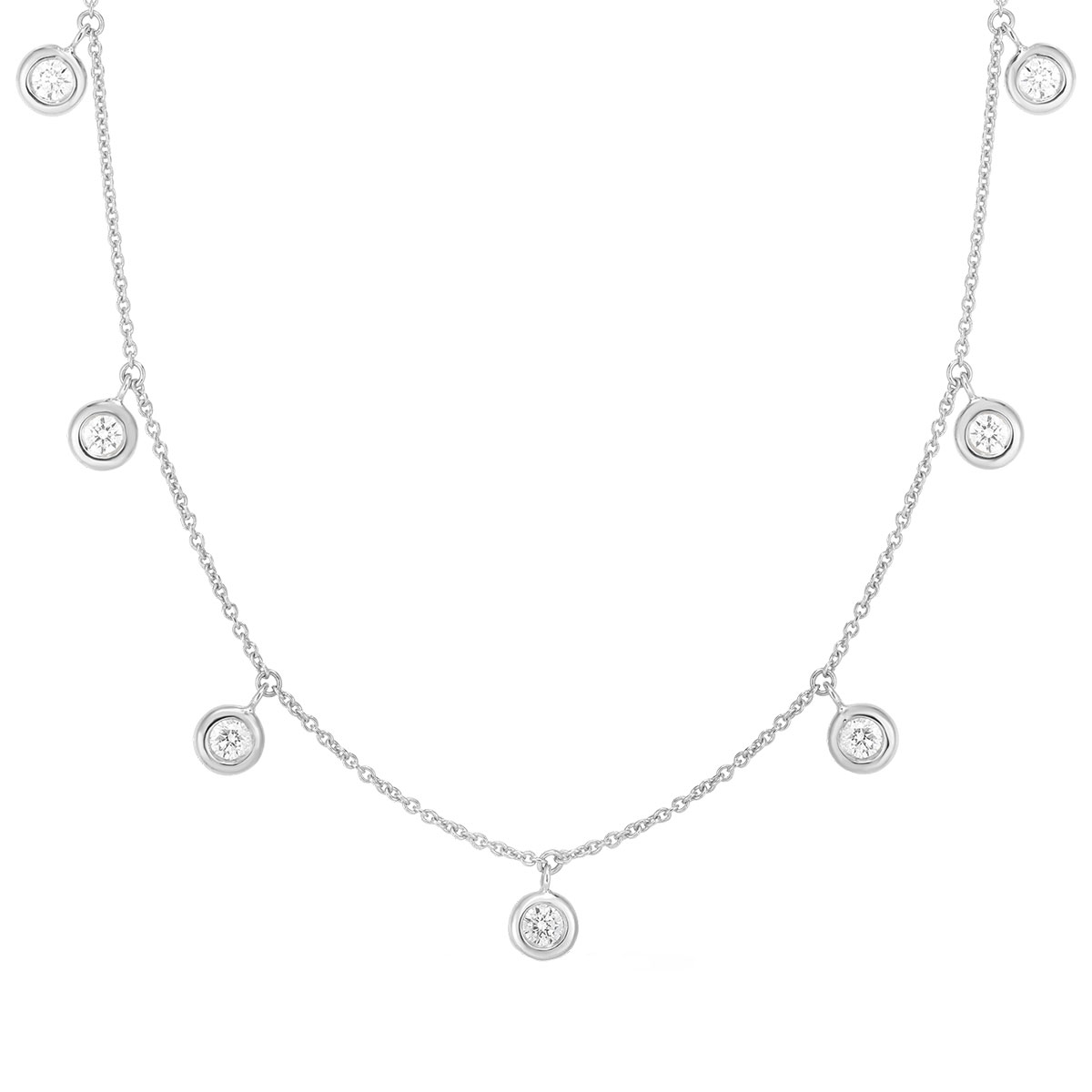 Roberto Coin Diamonds by the Inch Diamond 7 Drop Station Necklace in ...