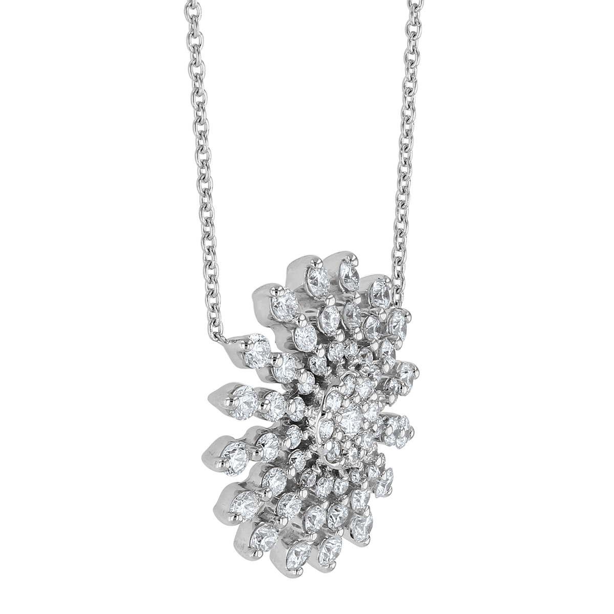 Roberto Coin Diamond Sunburst Necklace 
