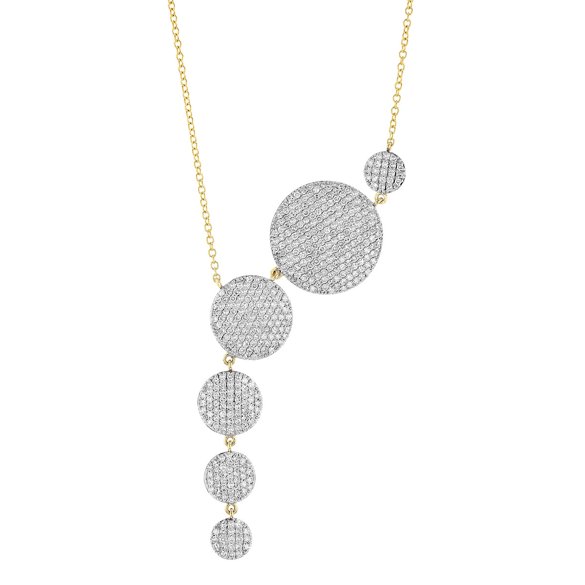 Phillips House 14K Yellow Gold Graduated Circle Infinity Y Necklace, 18