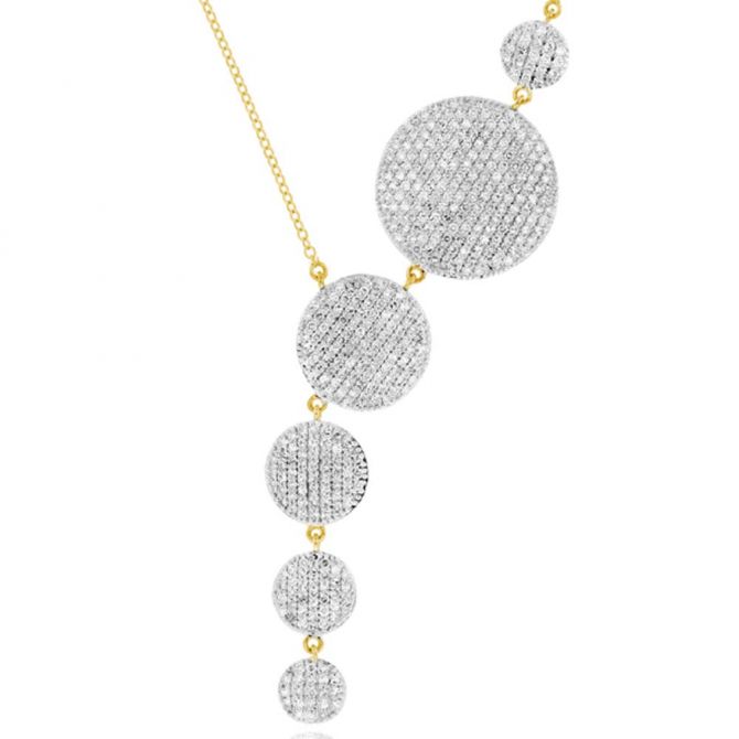 Phillips House 14K Yellow Gold Graduated Circle Infinity Y Necklace, 18"