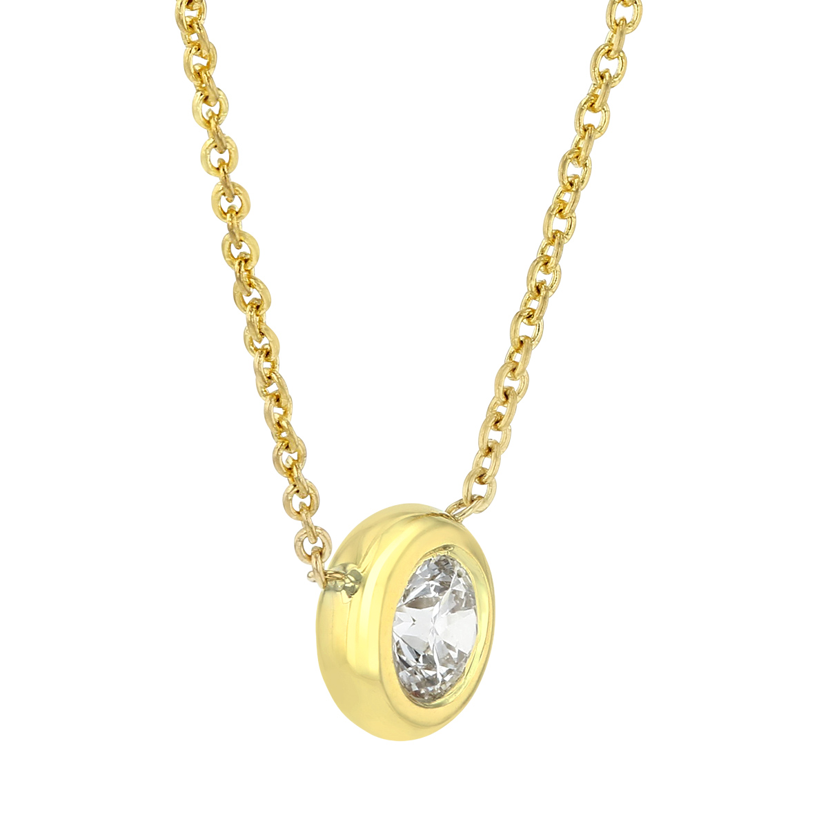 Roberto Coin Diamonds by the Inch Single Station Necklace in 18K Gold, 18