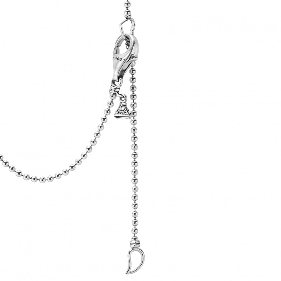 LAGOS Sterling Silver Caviar And Diamonds Beaded Pendant, 18