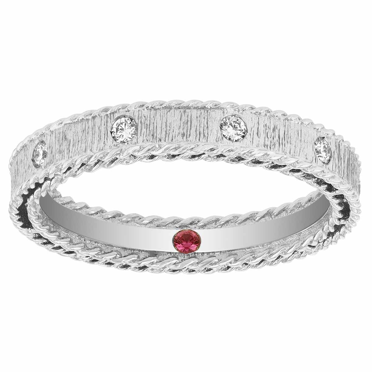 Roberto Coin 18K White Gold Diamond Princess Symphony Ring