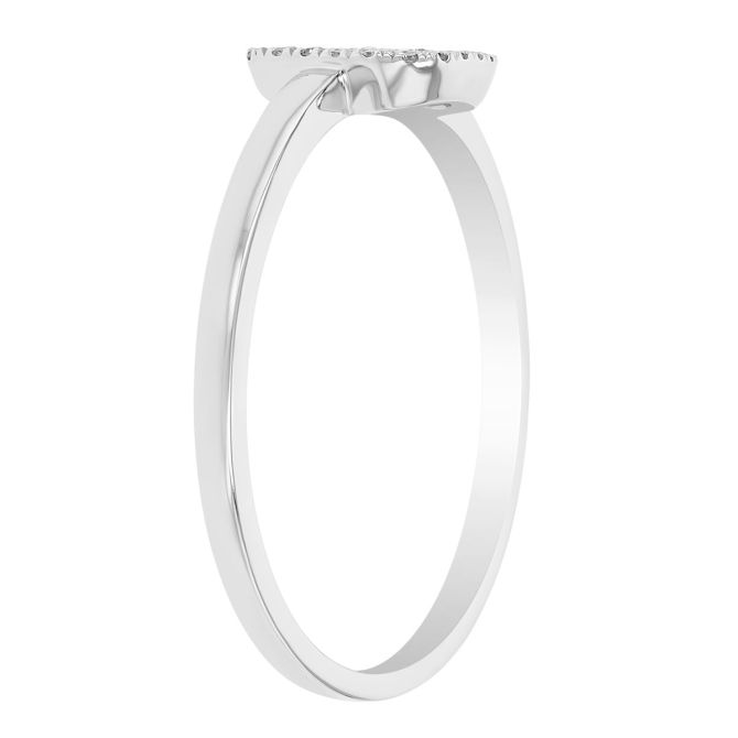 Diamond Pavé Cushion Shape Ring in White Gold