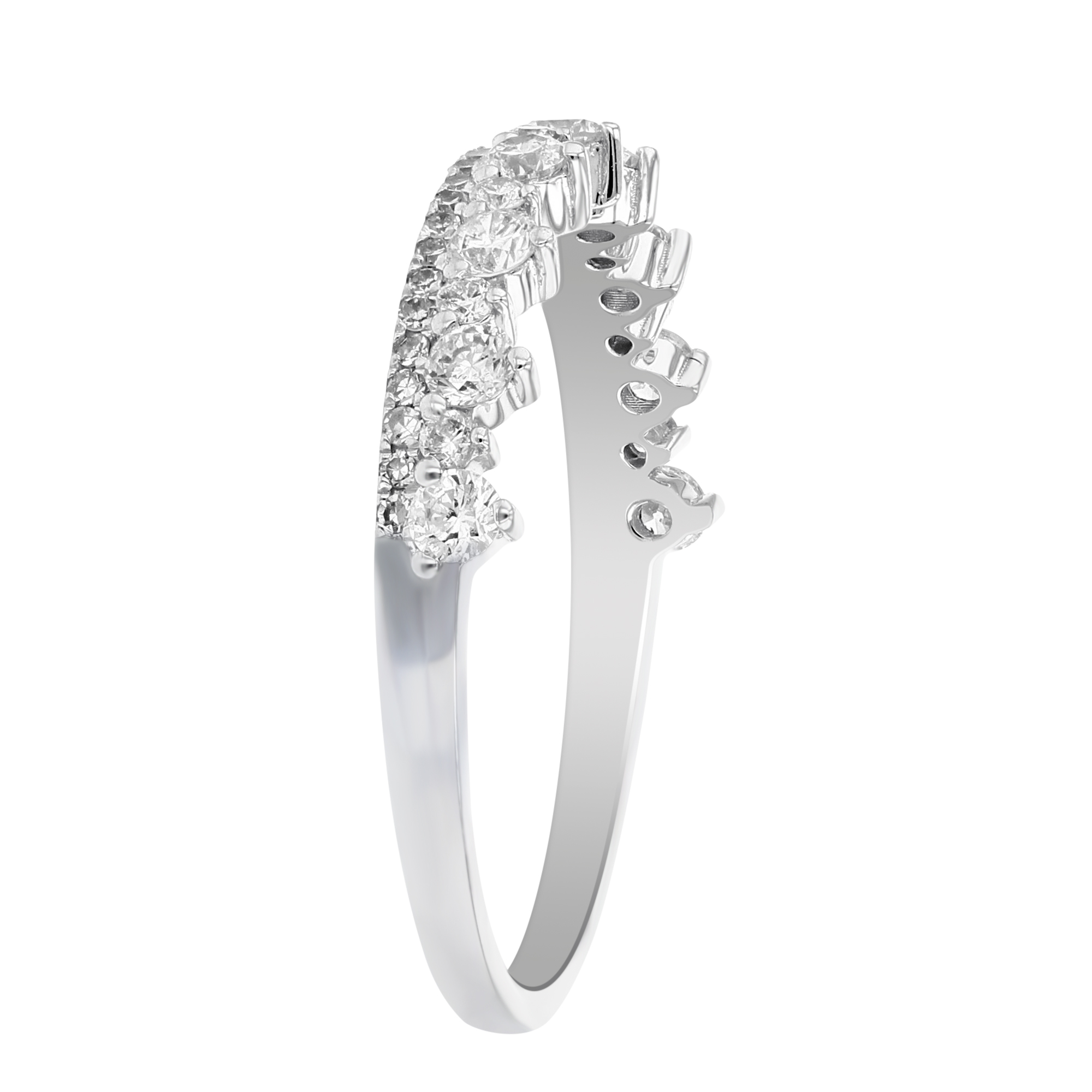 Diamond Tiara Ring in White Gold