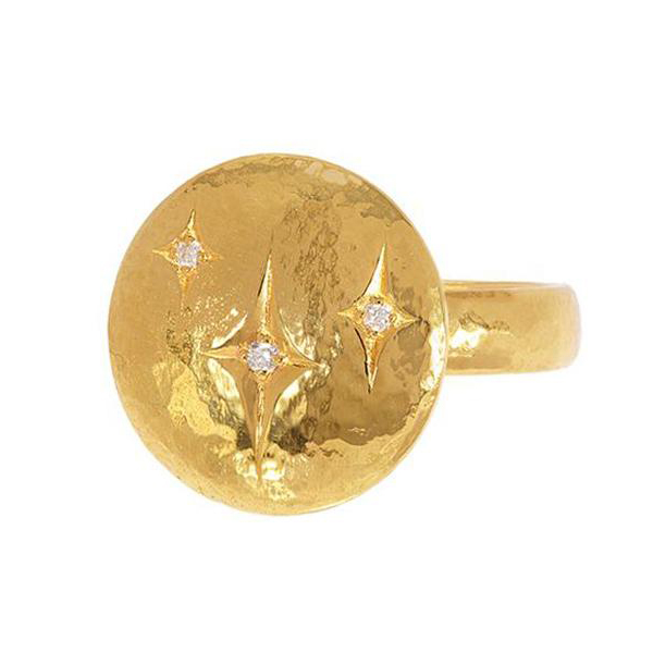 Gurhan Starlight Diamond & 22k Yellow Gold Ring
