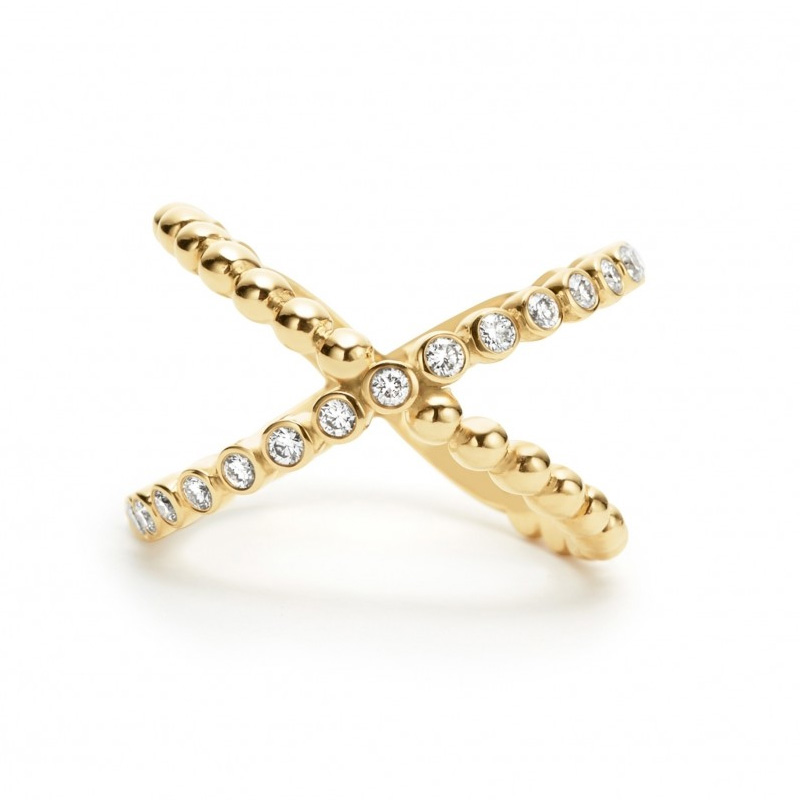 LAGOS 18K Yellow Gold Caviar Diamond 1 Row 