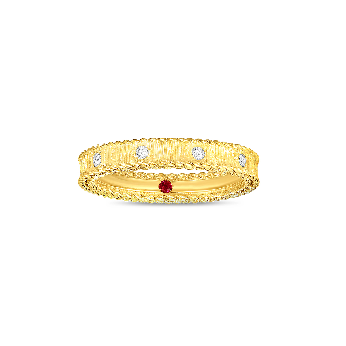 Roberto Coin Princess Diamond Band Ring in Yellow Gold