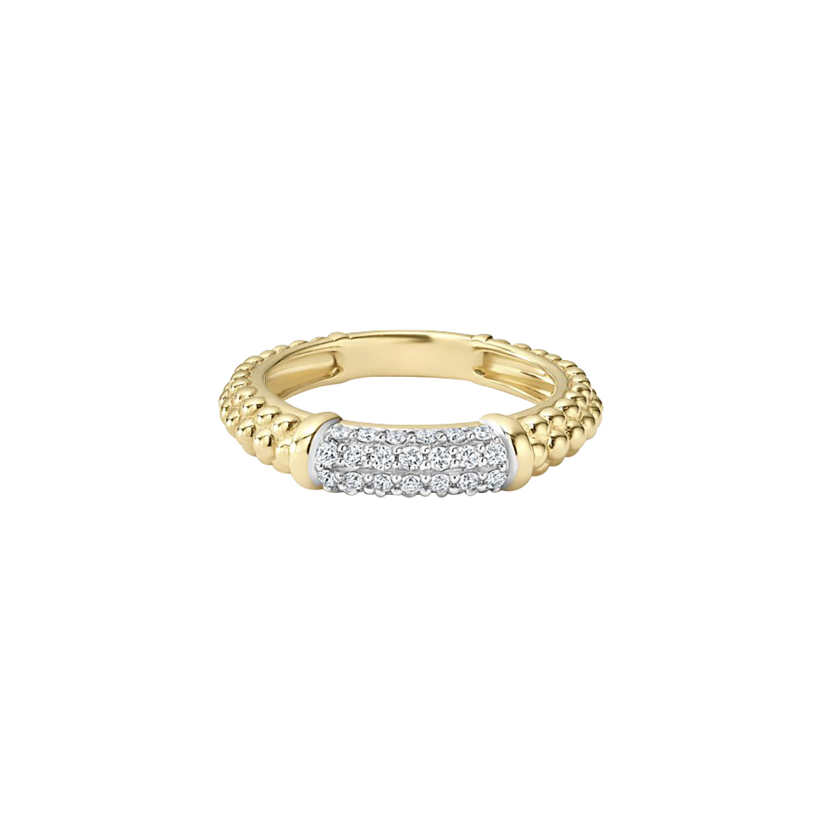 LAGOS Caviar Gold Diamond Gold Ring | 02-10245-DD7 | Borsheims