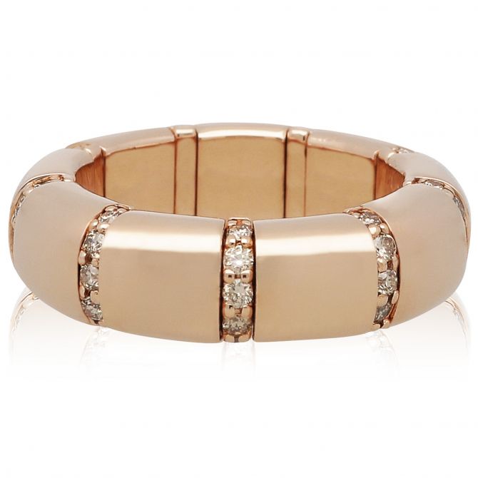Roberto Demeglio PURA GOLD Ring with Diamonds in Rose Gold, 0.53 cttw