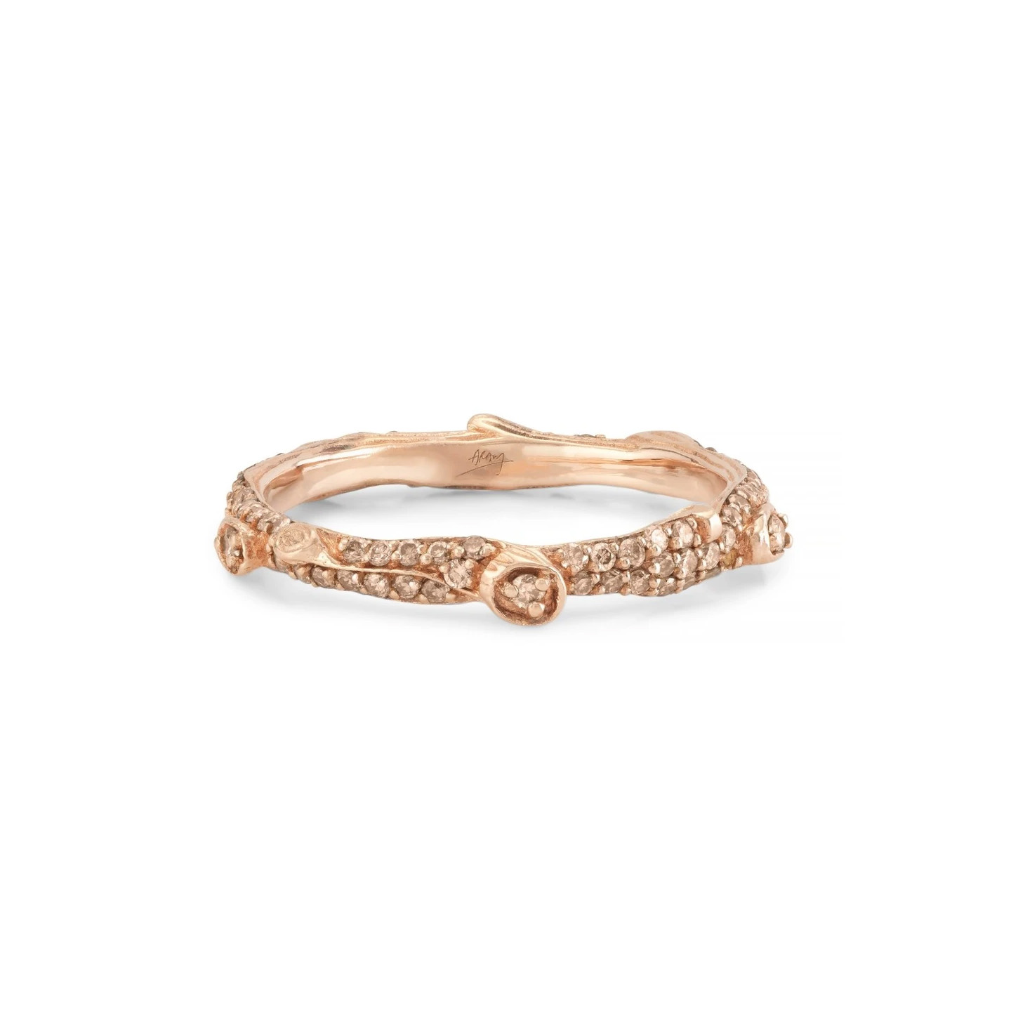 Michael Aram Enchanted Forest Pave Stack Ring with Diamonds in Rose ...