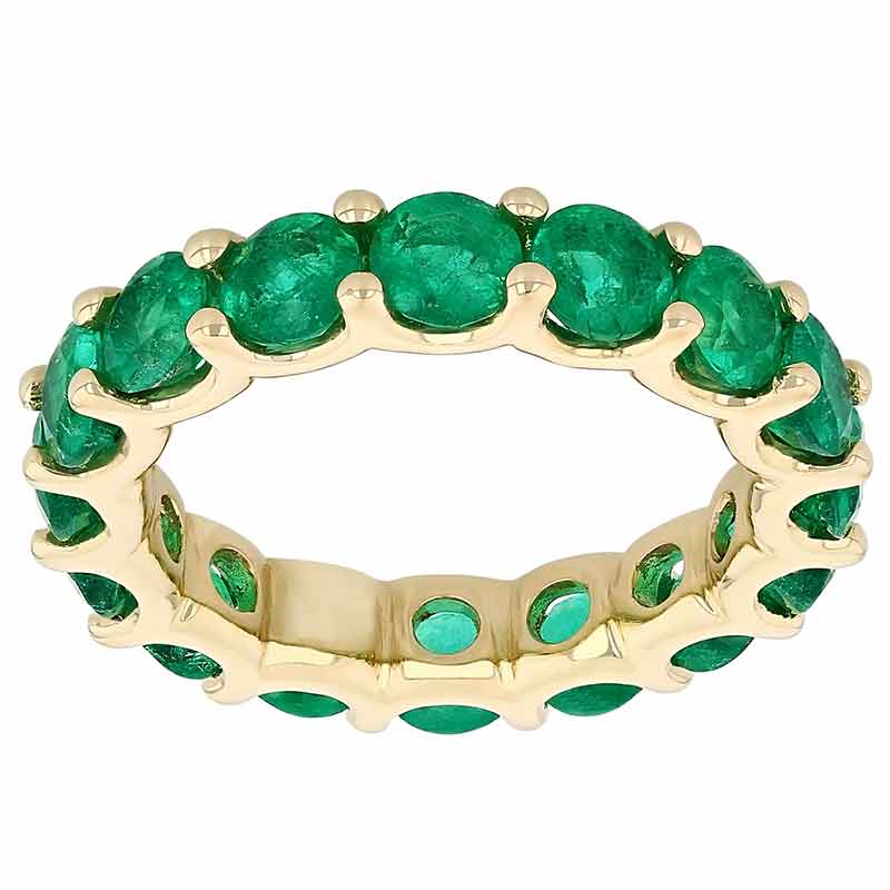 Emerald Eternity Band in Yellow Gold | Borsheims
