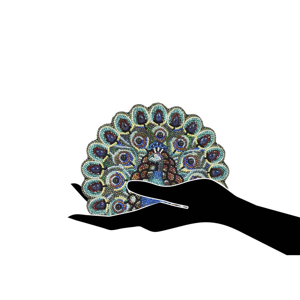 Judith Leiber Peacock Peek A Boo Clutch