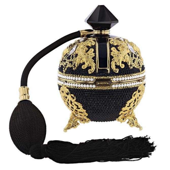 Judith Leiber Sphere Perfume Bottle Clutch in Jet Black