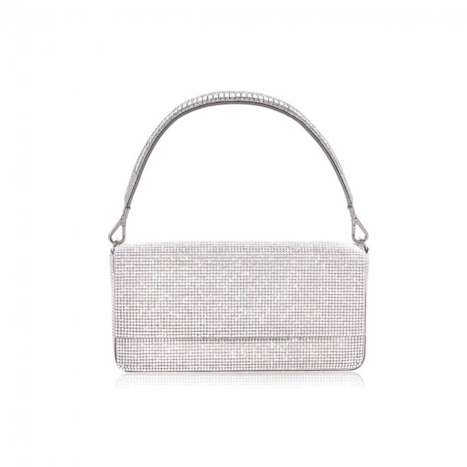 Judith Leiber Brigitte Silver Full bead Handbag