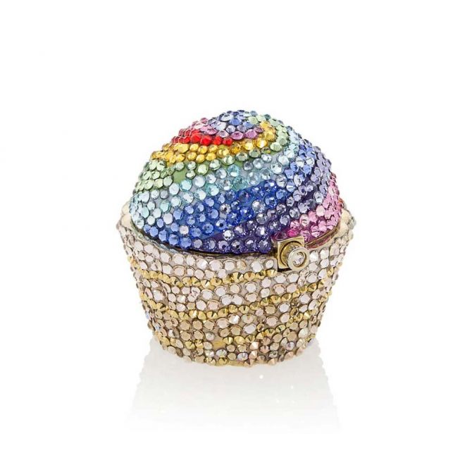 Judith Leiber Cupcake Pillbox, Rainbow