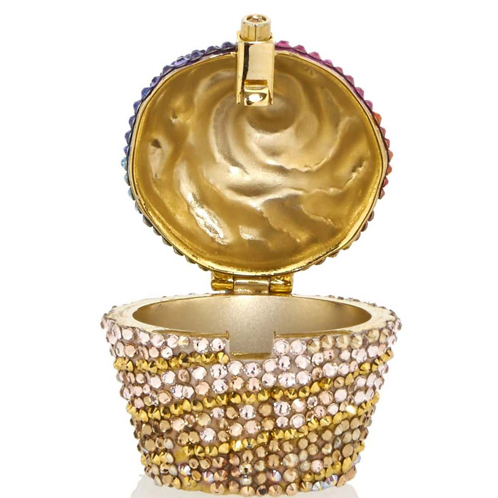 Judith Leiber Cupcake Pillbox, Rainbow