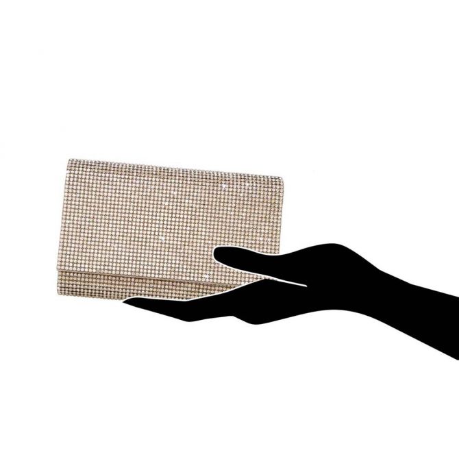 Judith Leiber Fizzy Crystal Clutch, Champagne