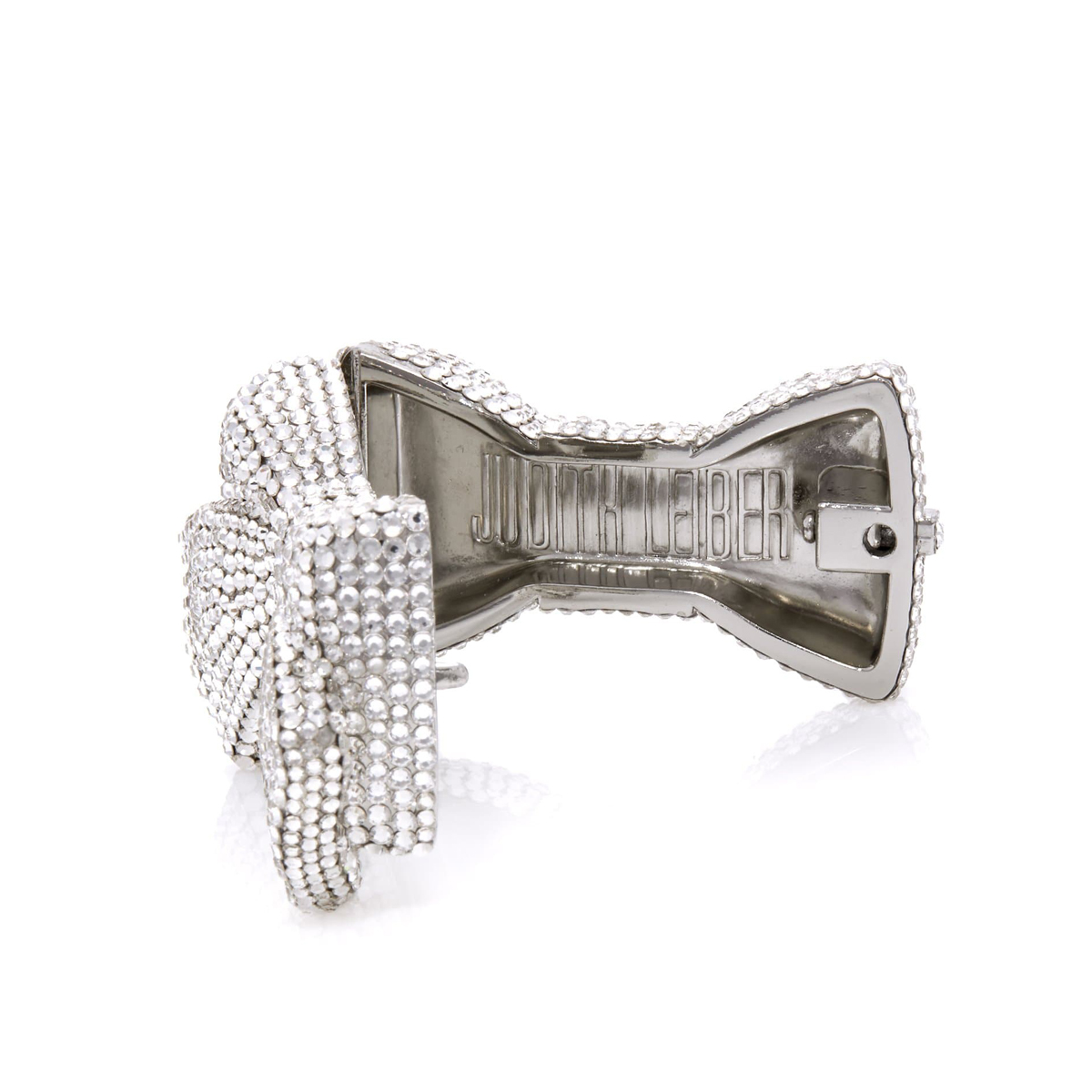 Judith Leiber Silver Bow Pillbox