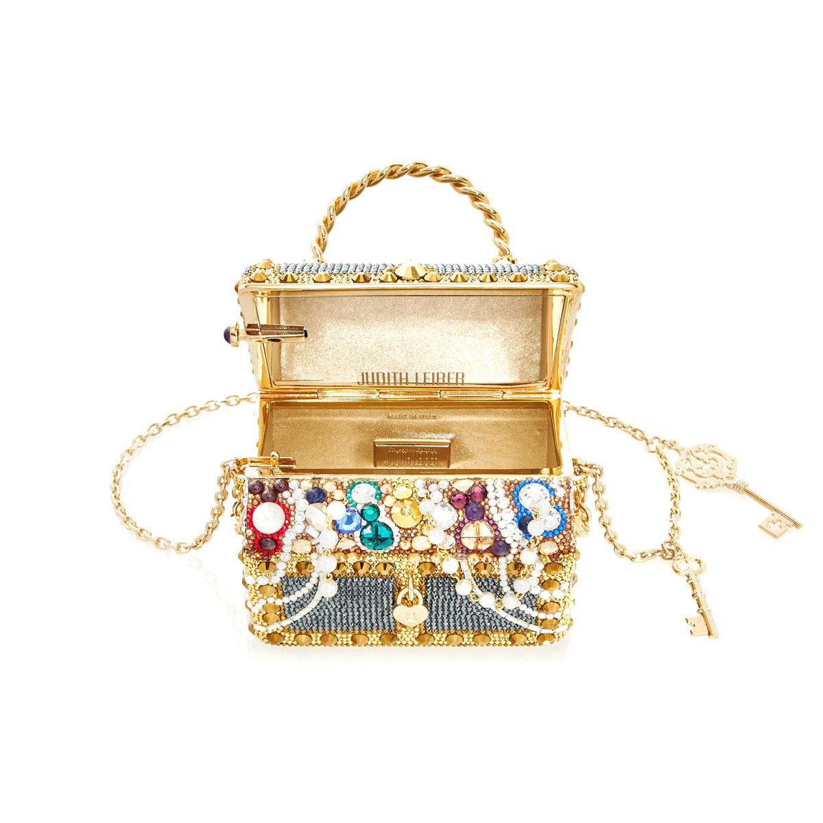 Judith Leiber Sunken Treasure Chest Top Handle Bag