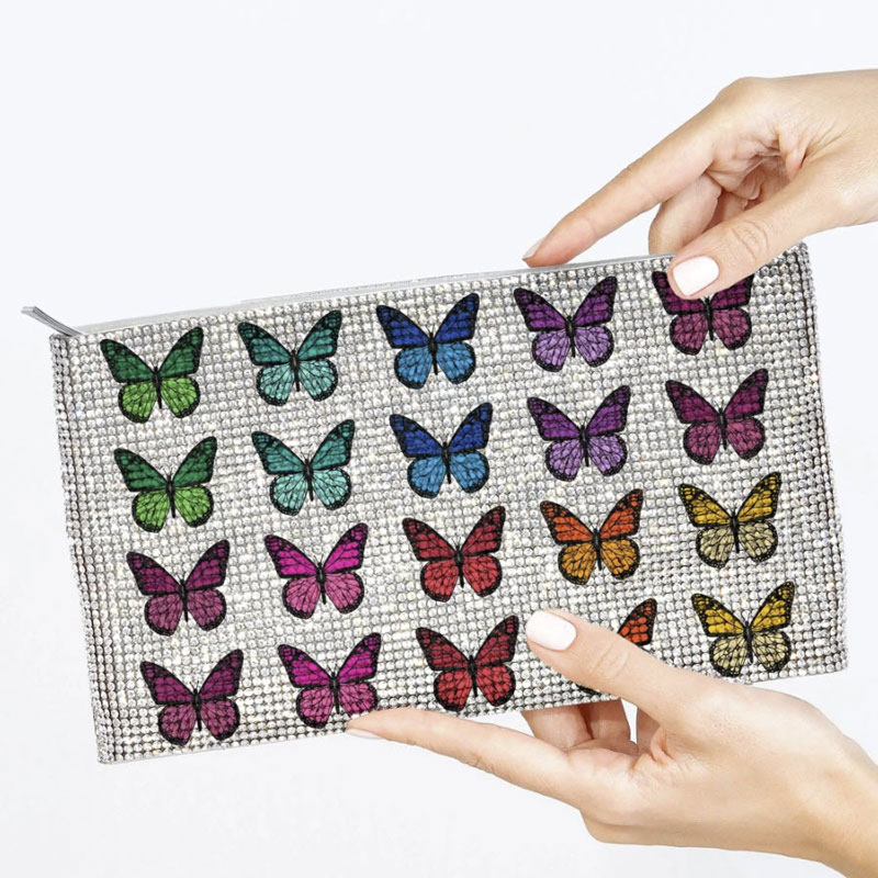 Judith Leiber Zip Pouch, Flutter