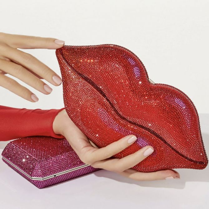 Judith Leiber Hot Lips Clutch, Red M31974-HOTLIPSRED-SIAM