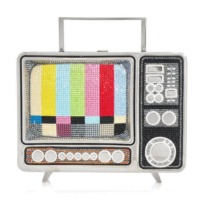 Judith Leiber TV Test Screen Top Handle Bag