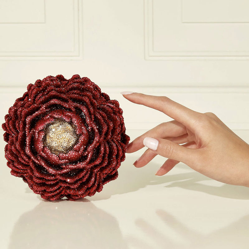 Judith Leiber Peony Flame Clutch