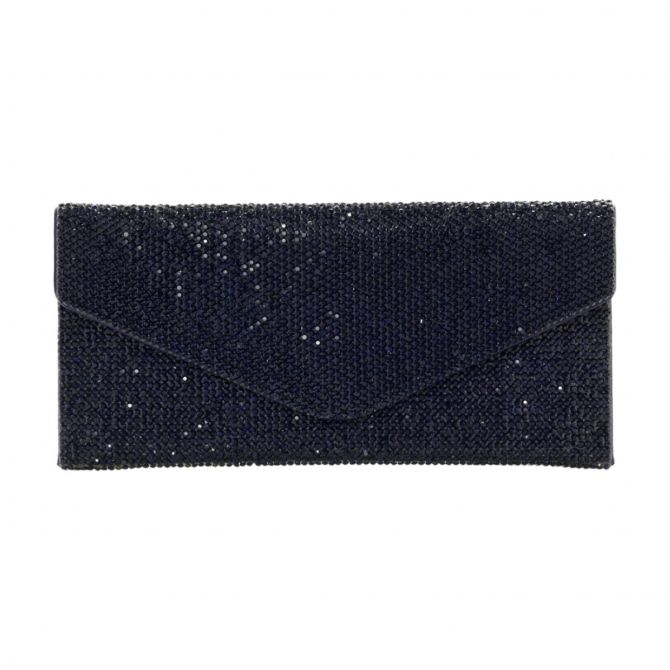Judith Leiber Classic Navy Envelope Clutch