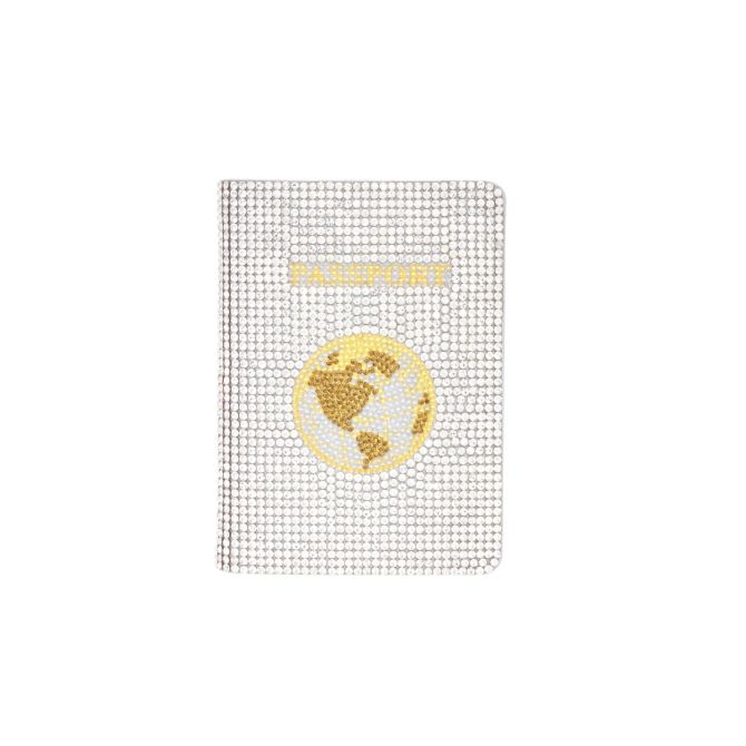 Judith Leiber Traveler Passport Holder, Silver