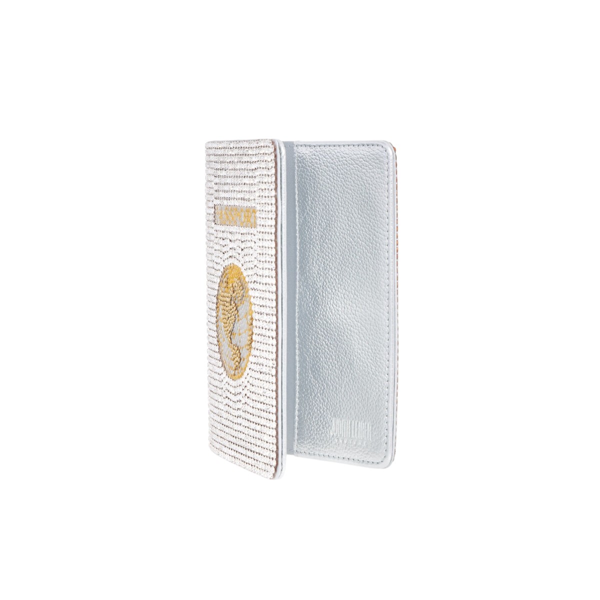 Judith Leiber Traveler Passport Holder, Silver