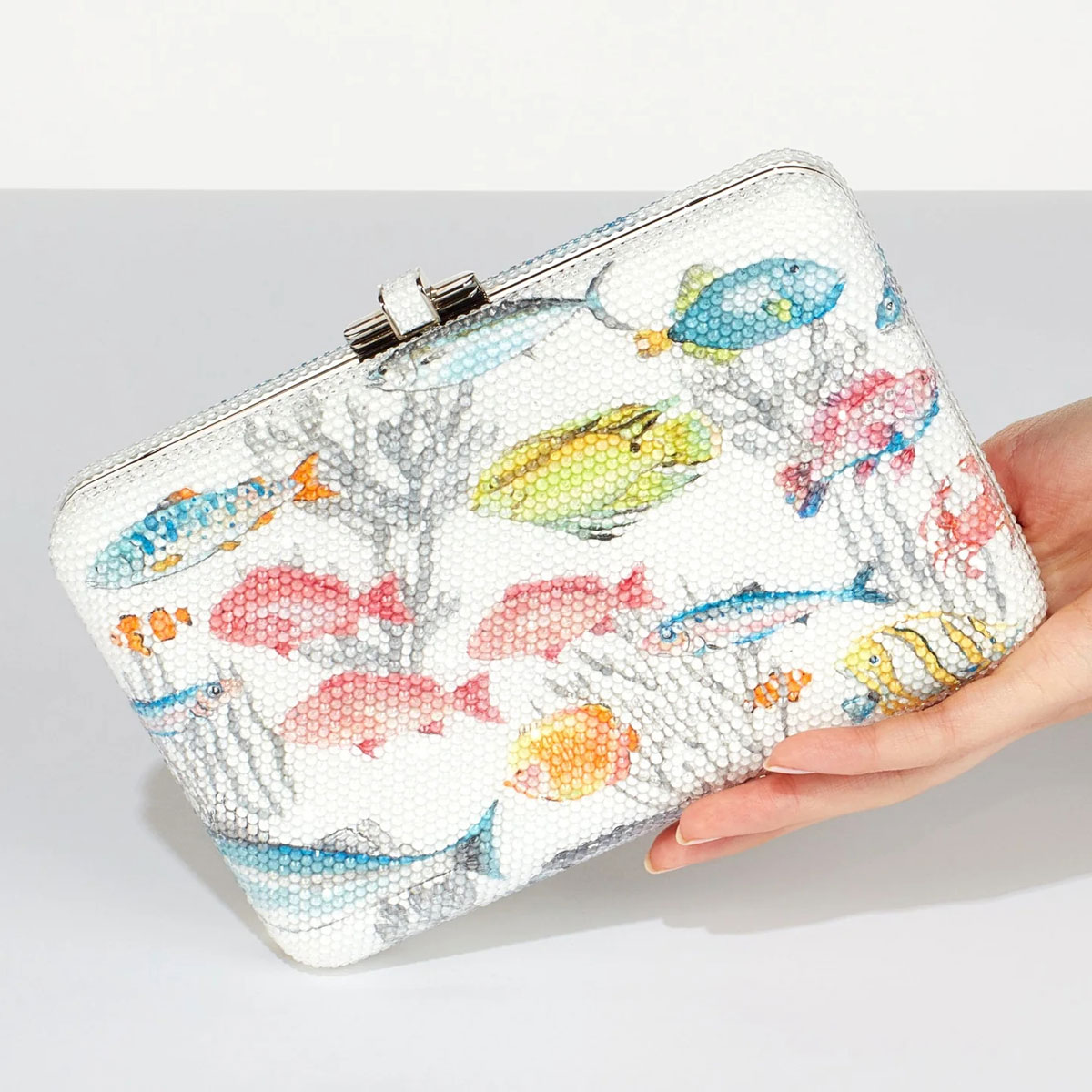 Judith Lieber Slim Slide Clutch, Watercolor Fish