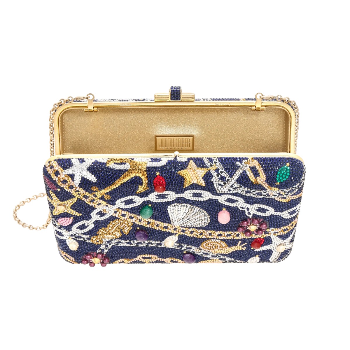 Judith Lieber Slim Slide Clutch, Nautical Chains