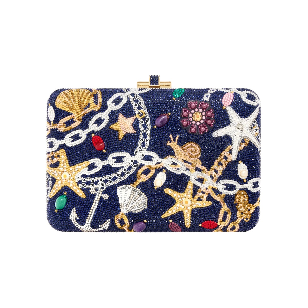 Judith Lieber Slim Slide Clutch, Nautical Chains