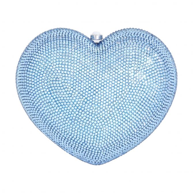 Judith Leiber L'Amour Petit Coeur Clutch, Sapphire