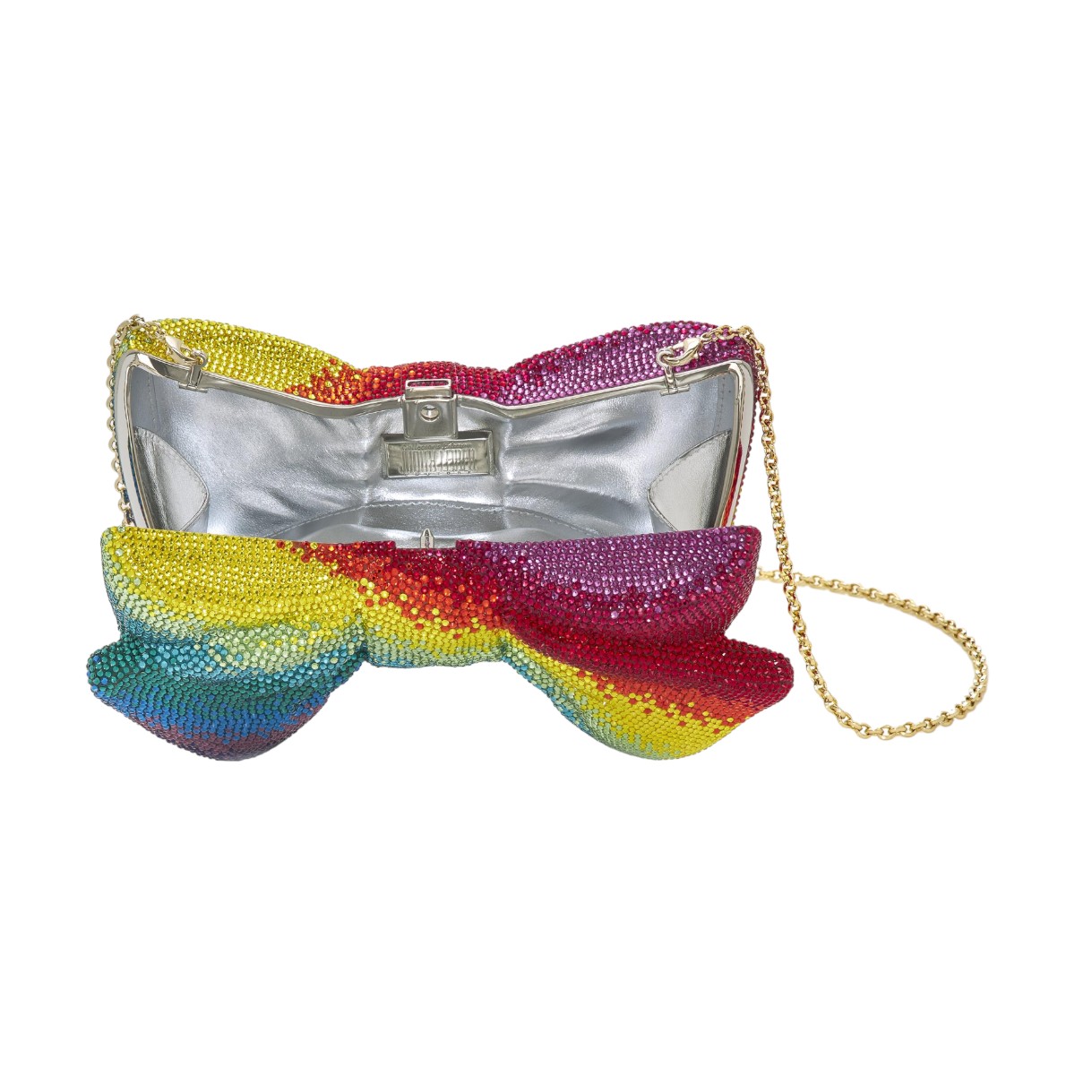 Judith Leiber Just For You Bow Rainbow Clutch