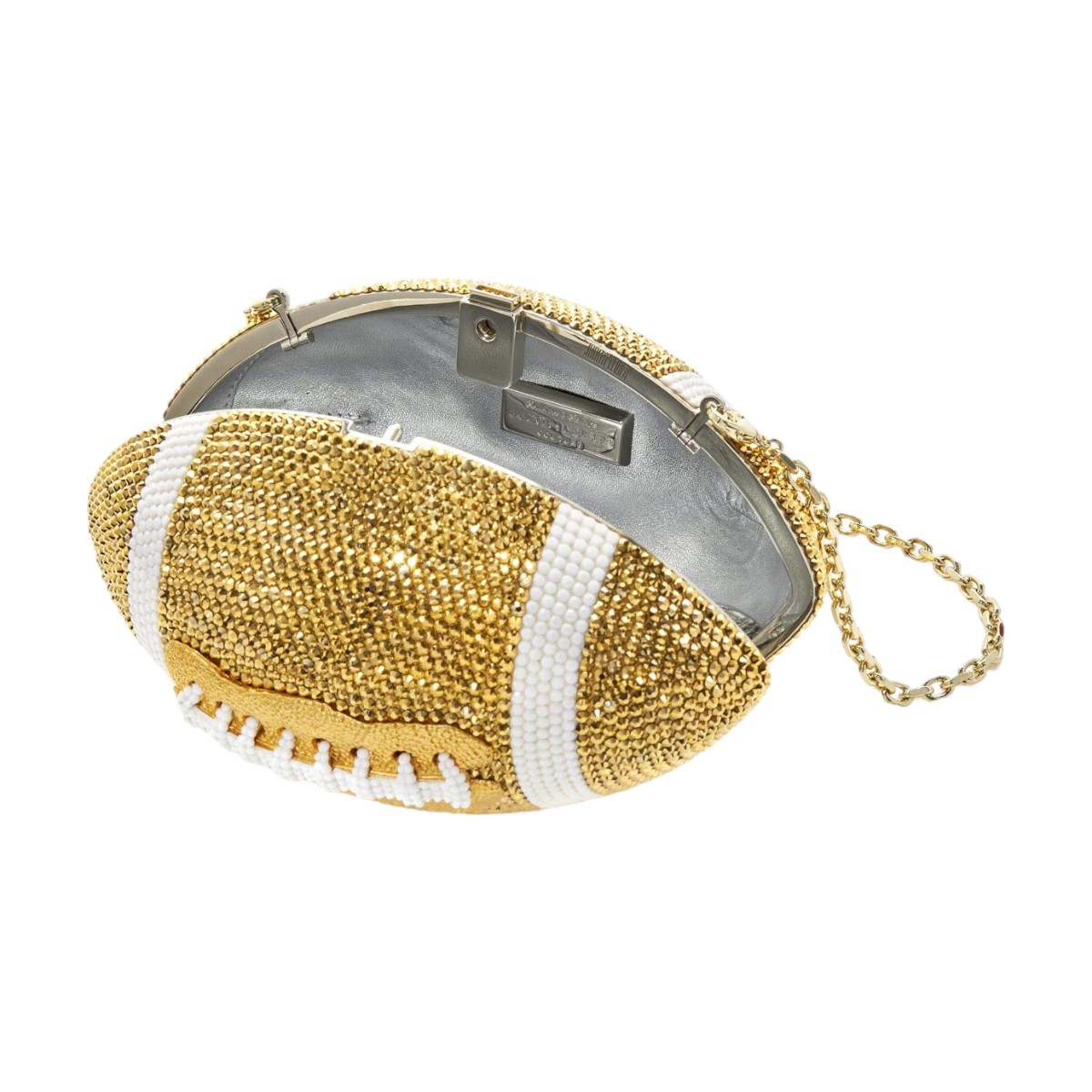 Judith Leiber Football Clutch, Gold