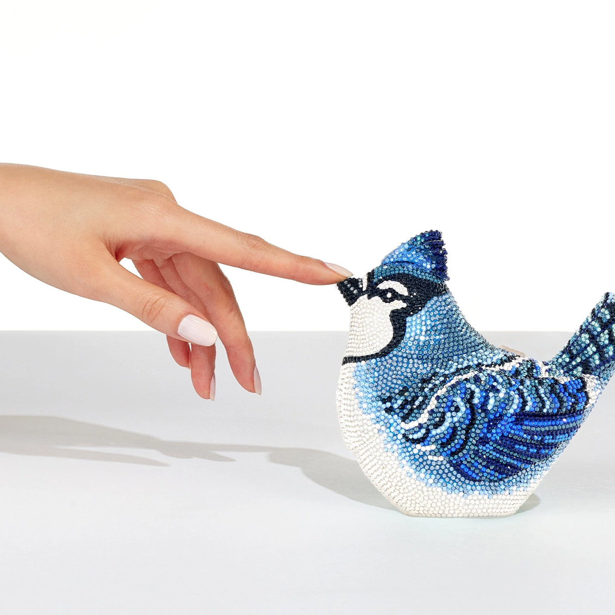Judith Leiber Bird Clutch, Blue Jay